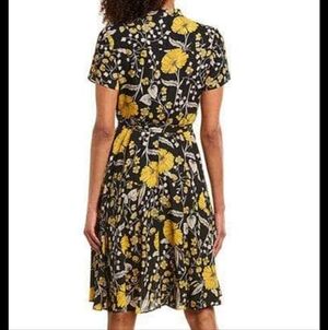Nanette Floral Black and Yellow Dress